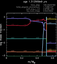 Transformation of the chemical elements due to nuclear burning 